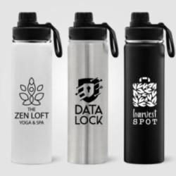Bouteille isotherme 710 mL en acier inoxydable marquage sérigraphie