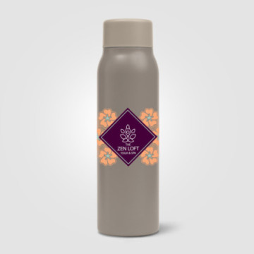 Bouteille isotherme pour boissons gazeuses marquage quadri