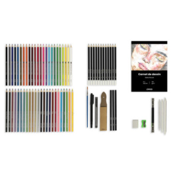 Set de dessin 74 accessoires