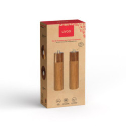 Set de 2 moulins sel et poivre manuels Livoo®