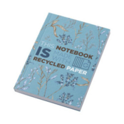 Carnet A6 à couverture souple en papier recyclé marquage quadri