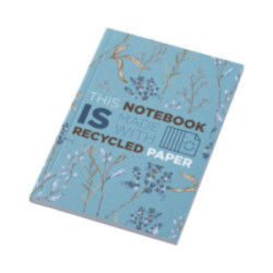 Carnet A6 à couverture souple en papier recyclé marquage quadri