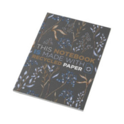 Carnet A5 à couverture souple en papier recyclé marquage quadri