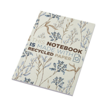 Carnet A5 à couverture souple en papier recyclé marquage quadri