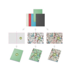 Carnet A5 à couverture souple en papier recyclé marquage quadri