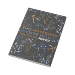 Carnet A5 à couverture souple en papier recyclé marquage quadri