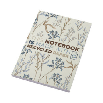 Carnet A5 à couverture souple en papier recyclé marquage quadri
