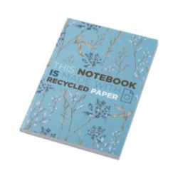 Carnet A5 à couverture souple en papier recyclé marquage quadri