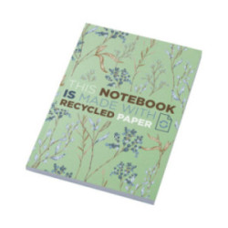 Carnet A5 à couverture souple en papier recyclé marquage quadri