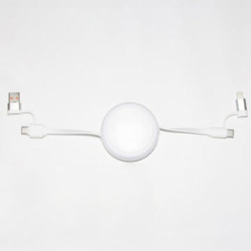 Câble de charge dérouleur 20W blanc Akashi®