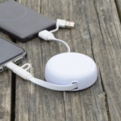 Câble de charge dérouleur 20W blanc Akashi®