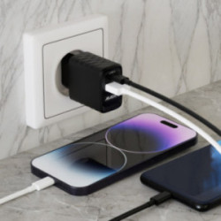 Chargeur secteur couleur USB-C et USB-A 20W Akashi®