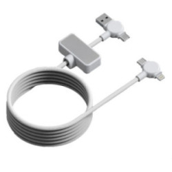 Câble de charge long magnétique 100W blanc Akashi®