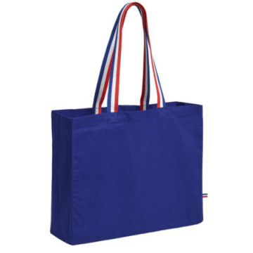 Sac coton couleur soufflets anses tricolores 180g/m² Ubag®