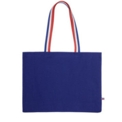 Sac coton couleur soufflets anses tricolores 180g/m² Ubag®