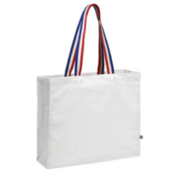 Sac coton couleur soufflets anses tricolores 180g/m² Ubag®