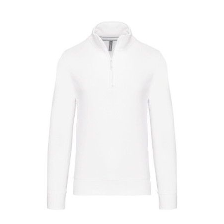 Sweat-shirt homme col zippé Kariban® blanc