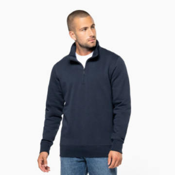Sweat-shirt homme col zippé Kariban® couleur