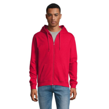 Sweat-shirt mixte zippé à capuche couleur Express Sol's® Stone