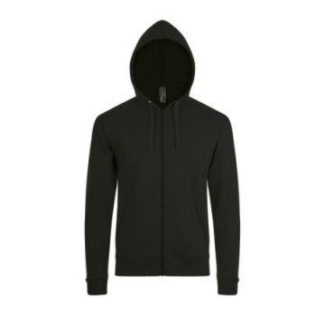 Sweat-shirt mixte zippé à capuche couleur Express Sol's® Stone