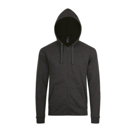 Sweat-shirt mixte zippé à capuche couleur Express Sol's® Stone