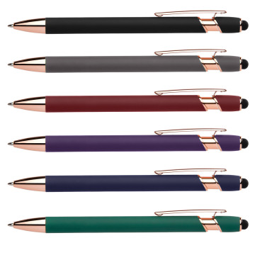 Stylo stylet en aluminium toucher gomme marquage laser