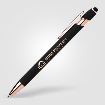 Stylo stylet en aluminium toucher gomme marquage laser
