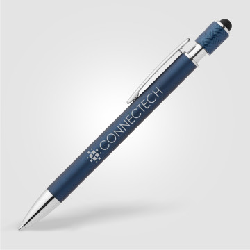 Stylo stylet spinner en aluminium marquage quadri