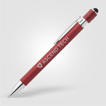 Stylo stylet spinner en aluminium marquage quadri