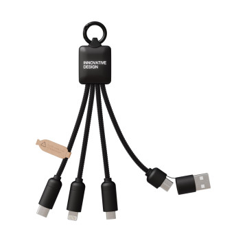 Câble de charge 20W matières recyclées avec logo lumineux SCX®