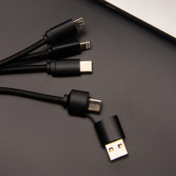 Câble de charge 20W matières recyclées avec logo lumineux SCX®