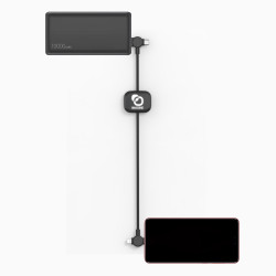 Câble de charge long 60W avec logo lumineux Akashi®