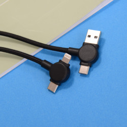 Câble de charge long 60W avec logo lumineux Akashi®