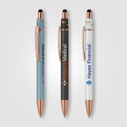 Stylo stylet spinner en aluminium marquage quadri