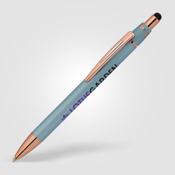 Stylo stylet spinner en aluminium marquage quadri