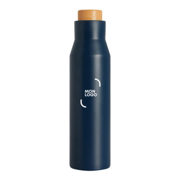 Bouteille isotherme bleue marine 500 mL en acier inoxydable
