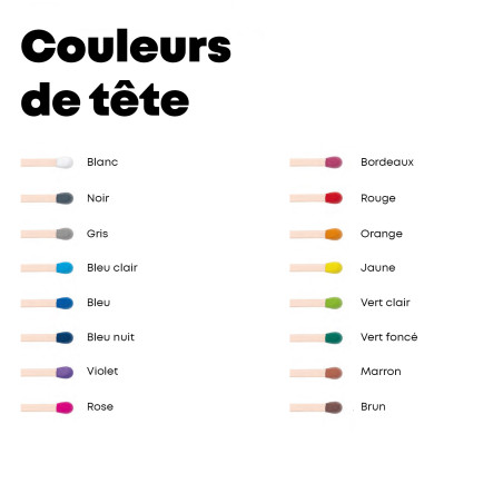Boîte d'allumettes cylindrique marquage 1 couleur