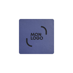 Ecusson PU embossé effet cuir à coudre 7.5 x 7.5