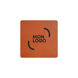 Ecusson PU embossé effet cuir à coudre 10 x 10 cm
