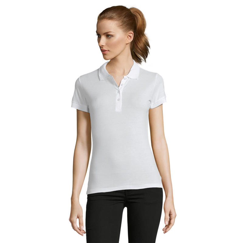 Polo femme blanc Express Sol's® Passion