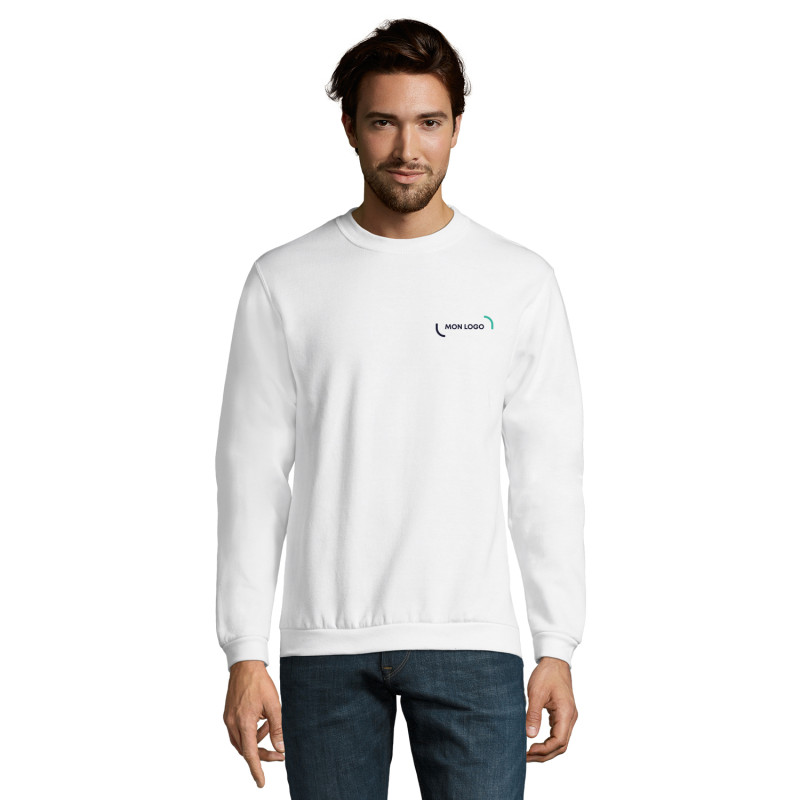 Sweat-shirt homme blanc Express Sol's® Spider