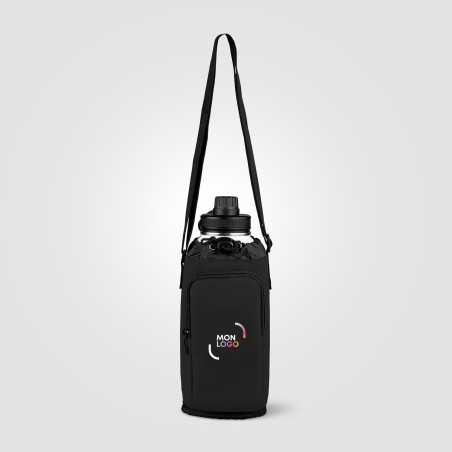 Sac bouteille isotherme en PU recyclé marquage quadri