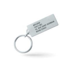 Porte-clés en métal brillant