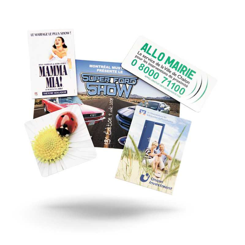 Magnet souple impression quadri 80 x 80 mm