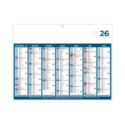Calendrier classique medium bleu 42x32 cm marquage 1 couleur