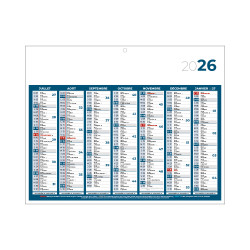 Calendrier classique mini bleu 26,5x21 cm marquage quadri