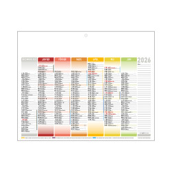 Calendrier bancaire mini 26,5x21 cm marquage 1 couleur