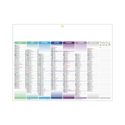 Calendrier bancaire medium 42x32 cm marquage 1 couleur