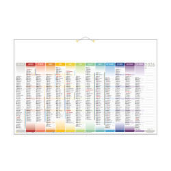 Calendrier bancaire maxi avec dos blanc 65x43 cm