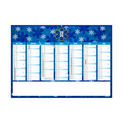 Calendrier bancaire rigide midi 43x33,5 cm marquage 1 couleur